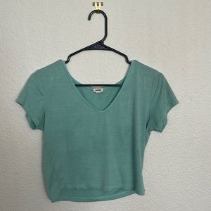Garage Women’s Turquoise V-Neck Crop Top